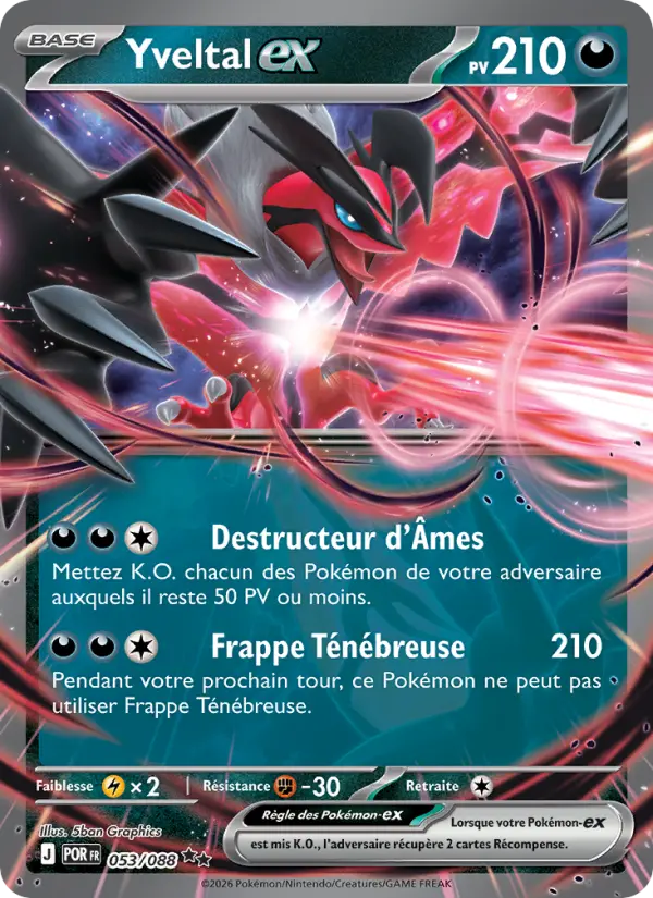 053/088 - Yveltal EX — Carte Pokémon Équilibre Parfait 053/88