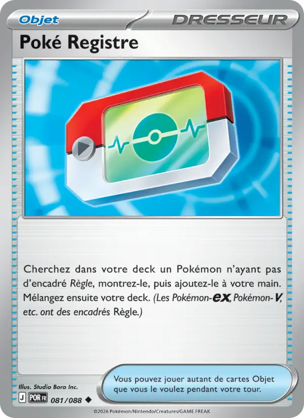 081/088 - Poké Registre — Carte Pokémon Équilibre Parfait 081/88