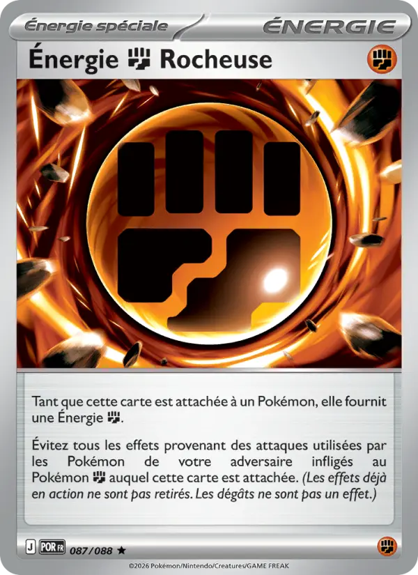 087/088 - Énergie Fighting Rocheuse — Carte Pokémon Équilibre Parfait 087/88