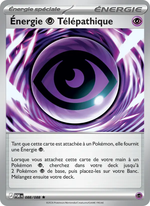 088/088 - Énergie Psychic Télépathique — Carte Pokémon Équilibre Parfait 088/88