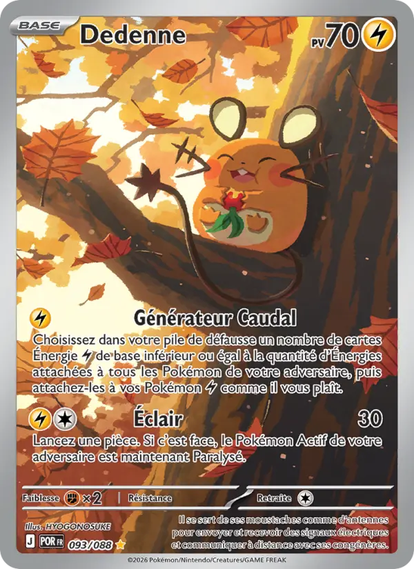 093/088 - Dedenne — Carte Pokémon Équilibre Parfait 093/88