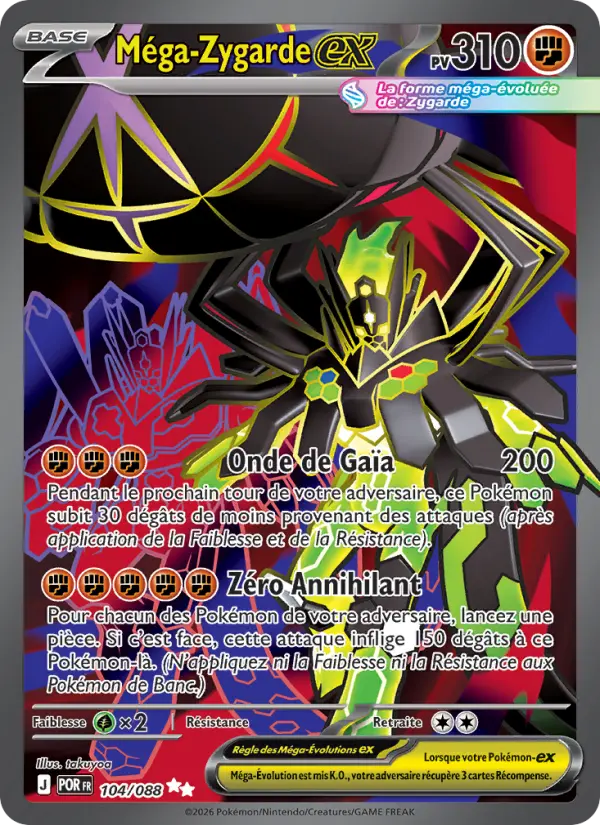 104/088 - Méga-Zygarde EX — Carte Pokémon Équilibre Parfait 104/88