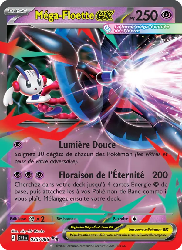 Méga-Floette-ex — Carte Pokémon 035 Chaos Ascendant