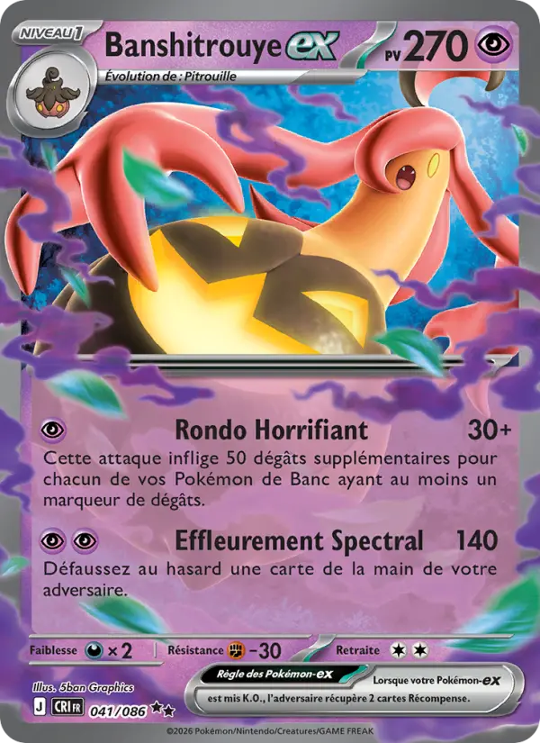 Banshitrouye-ex — Carte Pokémon 041 Chaos Ascendant