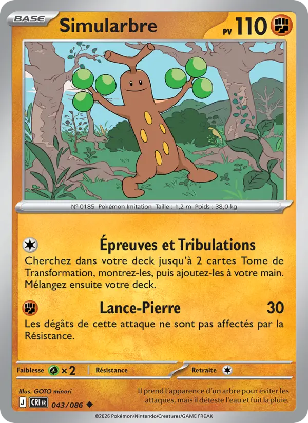 Simularbre — Carte Pokémon 043 Chaos Ascendant