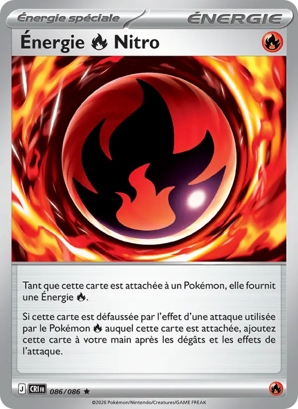 086/086 - Énergie Fire Nitro — Carte Pokémon Chaos Ascendant 086/86