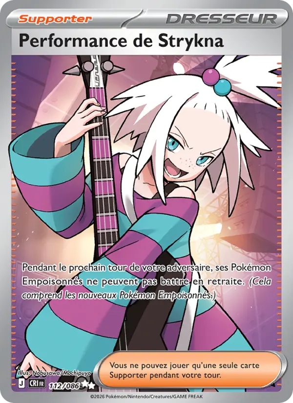 112/086 - Performance de Strykna — Carte Pokémon Chaos Ascendant 112/86