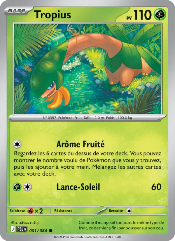 001/084 - Tropius — Carte Pokémon Nuit Noire 001/84