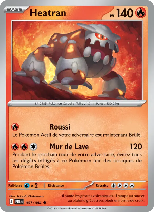 007/084 - Heatran — Carte Pokémon Nuit Noire 007/84