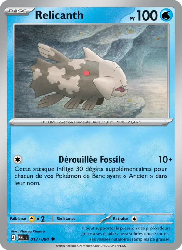 017/084 - Relicanth — Carte Pokémon Nuit Noire 017/84