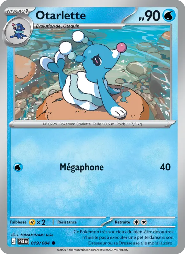 019/084 - Otarlette — Carte Pokémon Nuit Noire 019/84