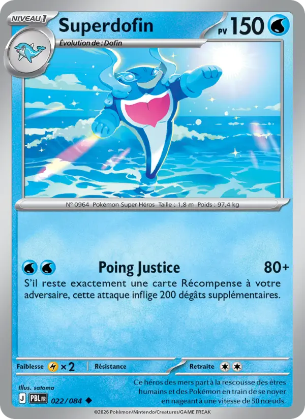 022/084 - Superdofin — Carte Pokémon Nuit Noire 022/84