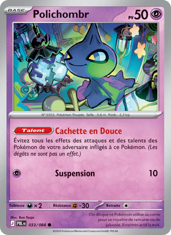 033/084 - Polichombr — Carte Pokémon Nuit Noire 033/84