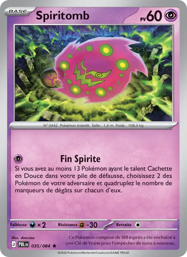 035/084 - Spiritomb — Carte Pokémon Nuit Noire 035/84