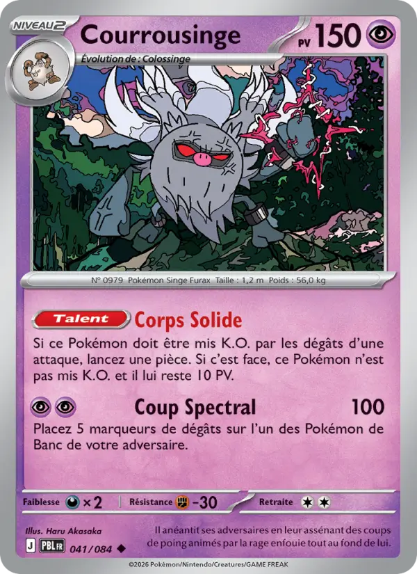 041/084 - Courrousinge — Carte Pokémon Nuit Noire 041/84