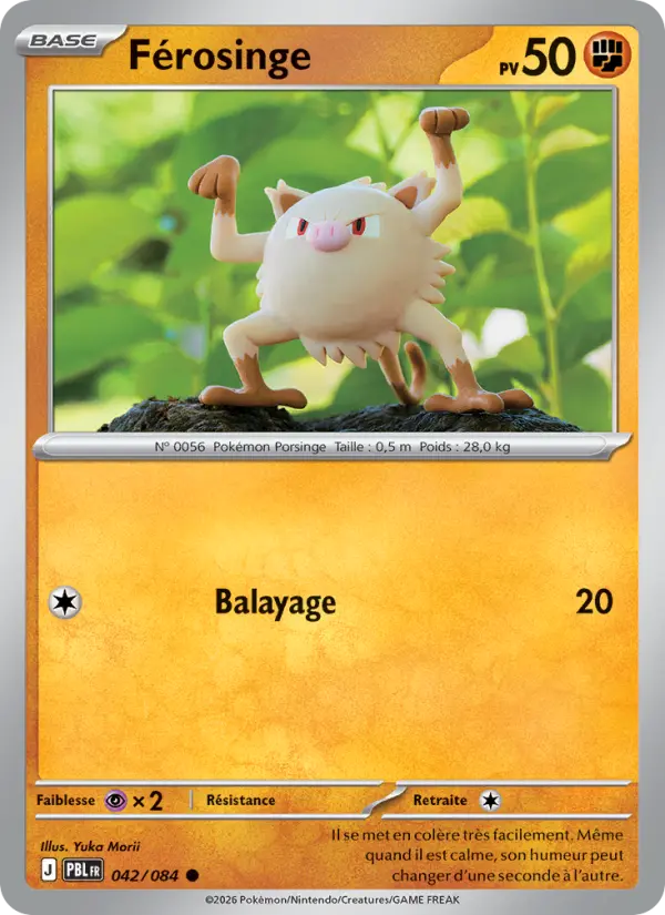 042/084 - Férosinge — Carte Pokémon Nuit Noire 042/84