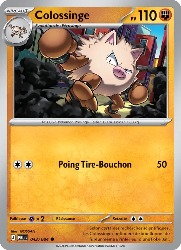 043/084 - Colossinge — Carte Pokémon Nuit Noire 043/84