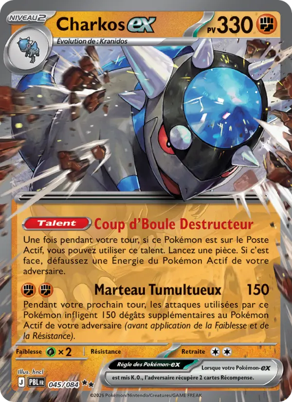 Charkos-ex — Carte Pokémon 045 Nuit Noire