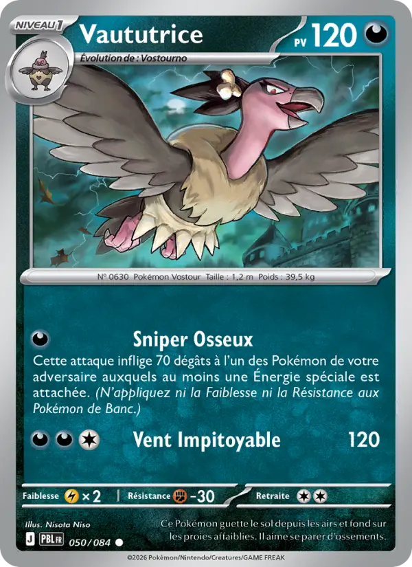 050/084 - Vaututrice — Carte Pokémon Nuit Noire 050/84