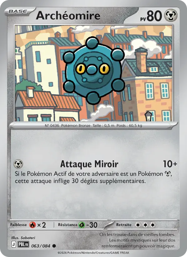 063/084 - Archéomire — Carte Pokémon Nuit Noire 063/84