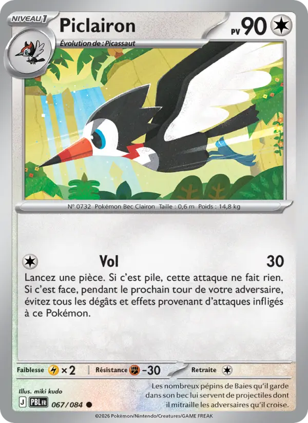 067/084 - Piclairon — Carte Pokémon Nuit Noire 067/84