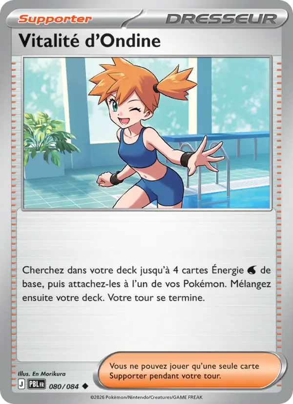 080/084 - Vitalité d'Ondine — Carte Pokémon Nuit Noire 080/84