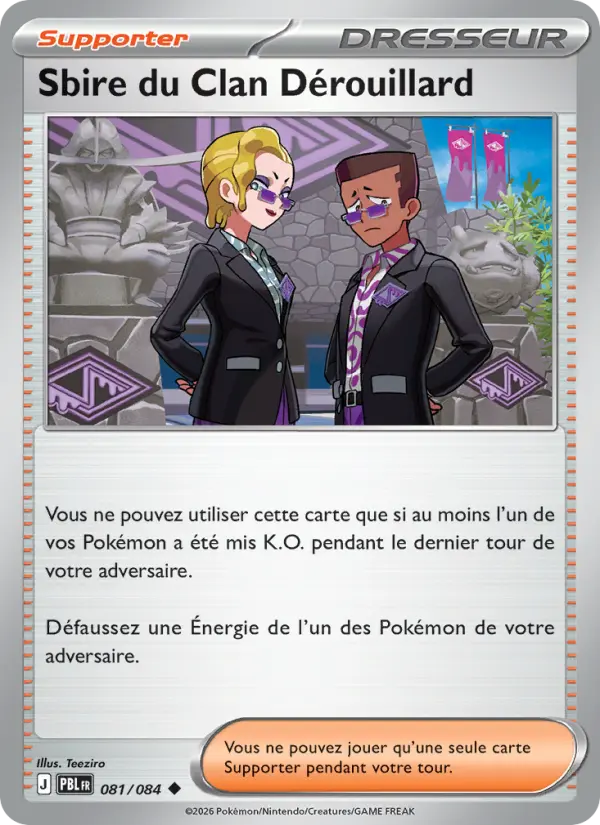 081/084 - Sbire du Clan Dérouillard — Carte Pokémon Nuit Noire 081/84