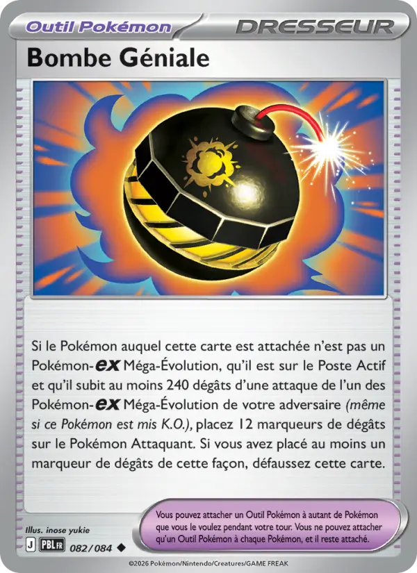 082/084 - Bombe Géniale — Carte Pokémon Nuit Noire 082/84