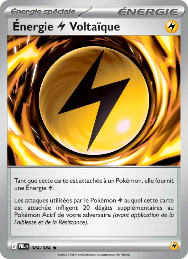 084/084 - Énergie Lightning Voltaïque — Carte Pokémon Nuit Noire 084/84
