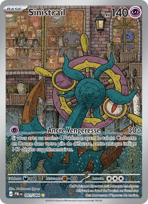 Sinistrail — Carte Pokémon 091 Nuit Noire