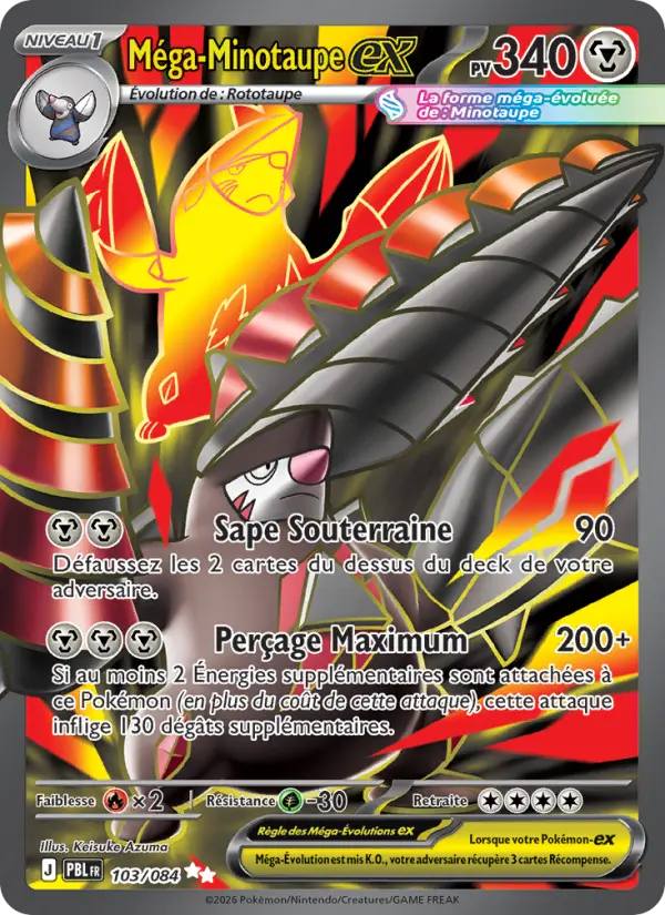 Méga-Minotaupe-ex — Carte Pokémon 103 Nuit Noire
