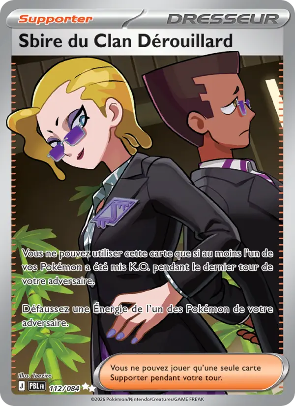 112/084 - Sbire du Clan Dérouillard — Carte Pokémon Nuit Noire 112/84