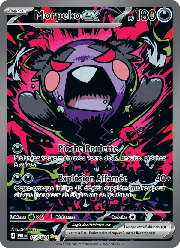 117/084 - Morpeko EX — Carte Pokémon Nuit Noire 117/84