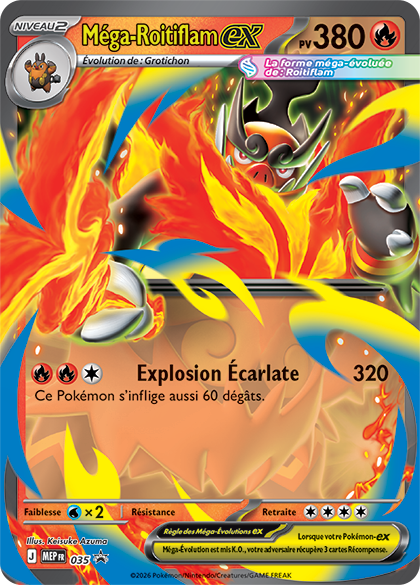 Méga-Roitiflam EX 035 - Promos Méga-Évolution - Carte Pokémon