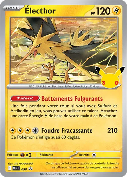 MEP098 - Électhor — Carte Pokémon MEP Black Star Promos 098/