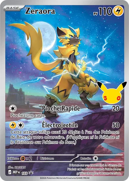 MEP103 - Zeraora — Carte Pokémon MEP Black Star Promos 103/