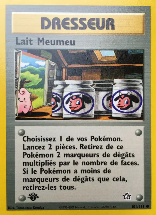 101/111 - Lait Meumeu — Carte Pokémon Neo Genesis 101/111