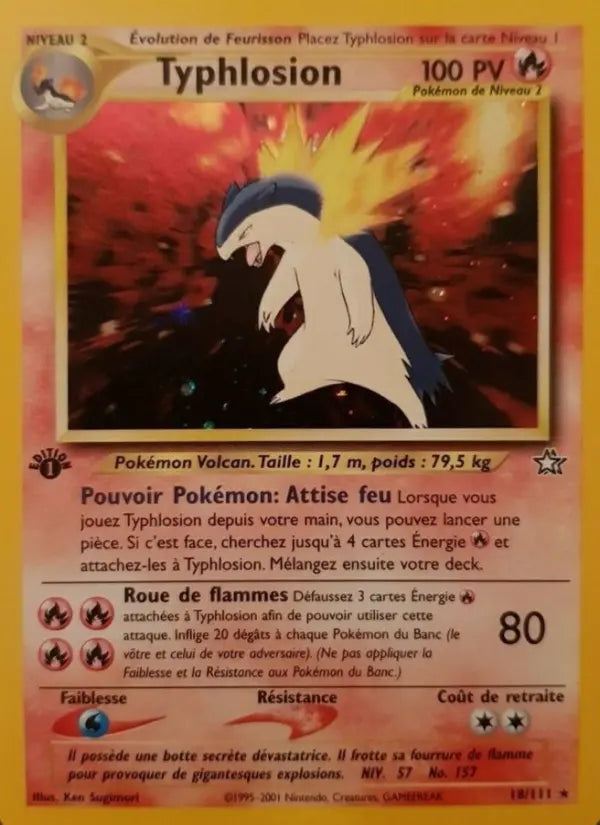 Typhlosion — Carte Pokémon 18 Neo Genesis