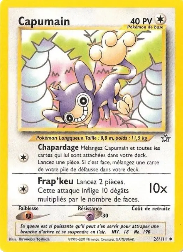 Capumain — Carte Pokémon 26 Neo Genesis