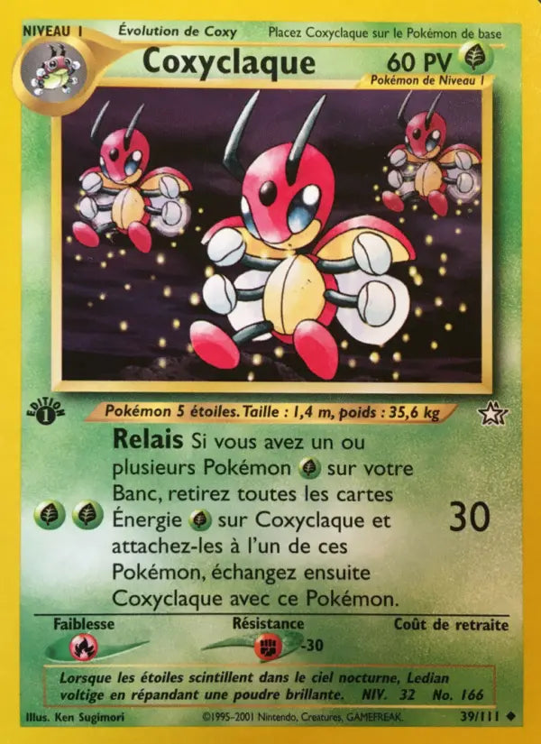 Coxyclaque — Carte Pokémon 39 Neo Genesis