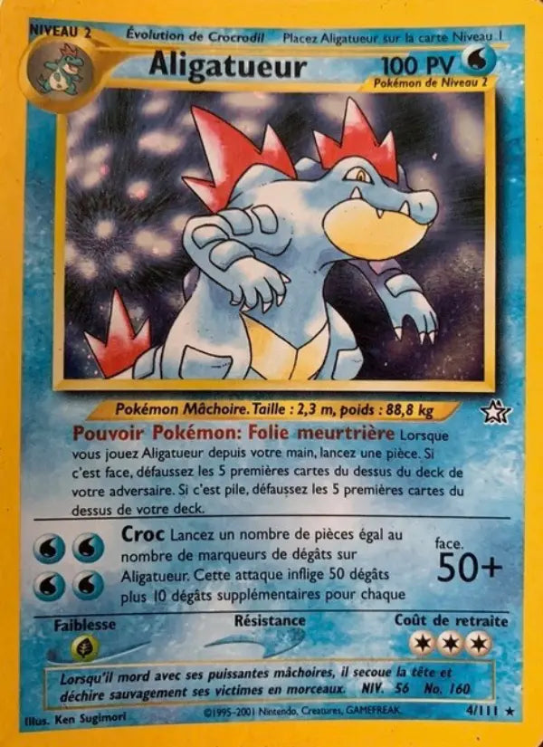 Aligatueur — Carte Pokémon 4 Neo Genesis