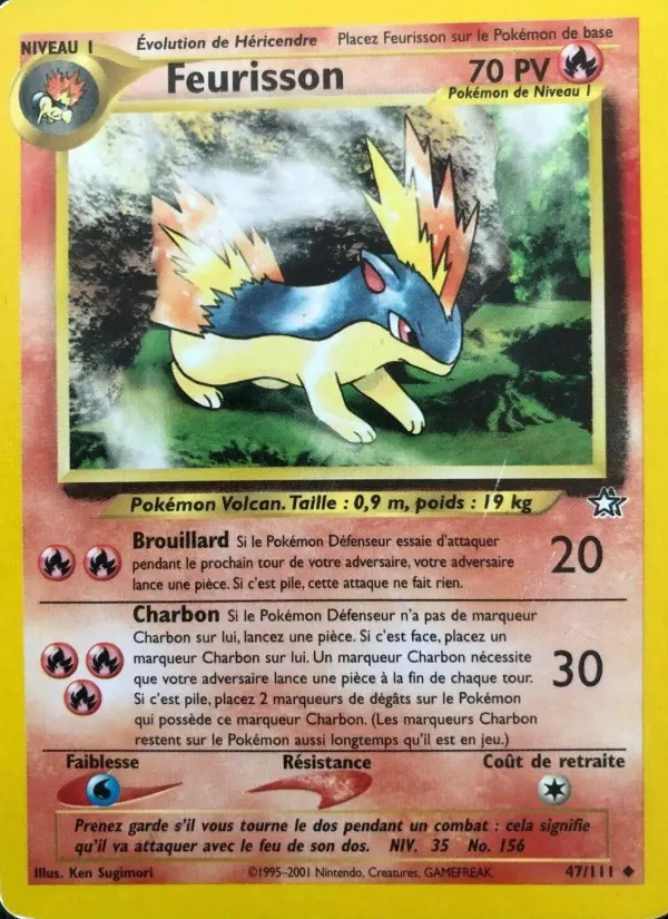 Feurisson — Carte Pokémon 47 Neo Genesis