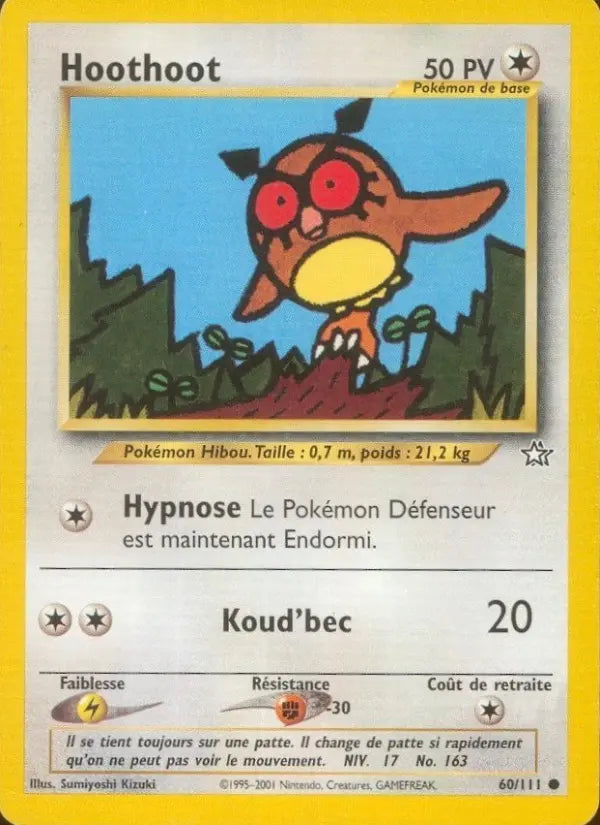 Hoothoot — Carte Pokémon 60 Neo Genesis