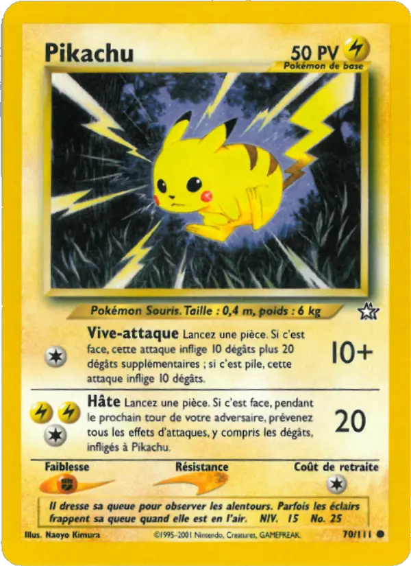 070/111 - Pikachu — Carte Pokémon Neo Genesis 70/111