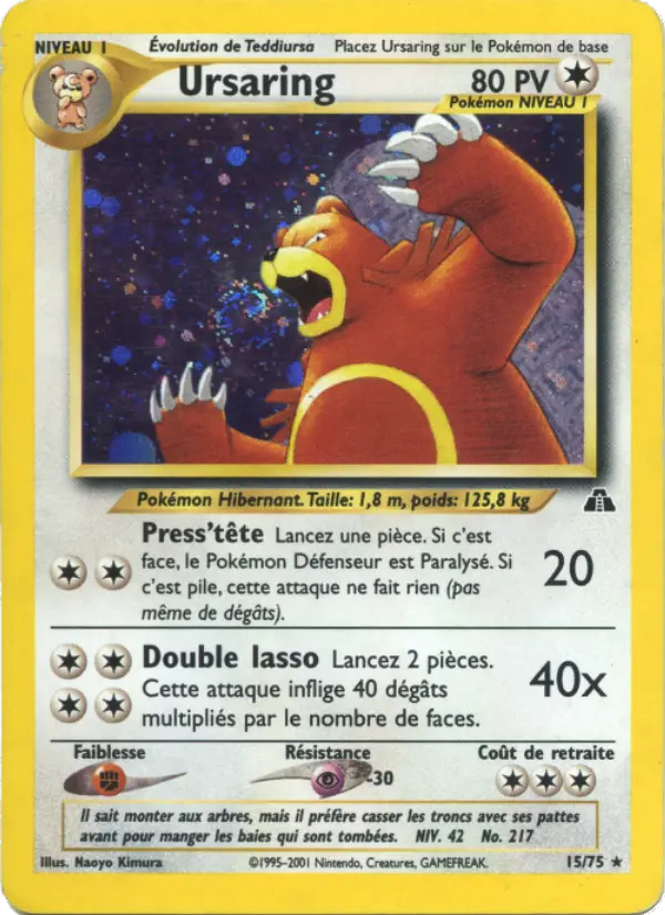 Ursaring — Carte Pokémon 15 Neo Discovery