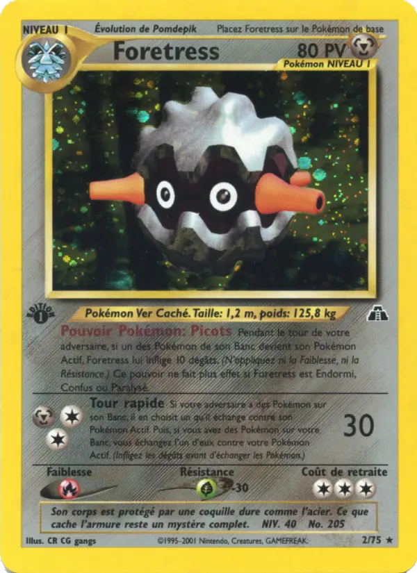 Foretress — Carte Pokémon 2 Neo Discovery