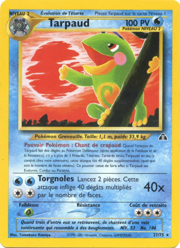 Tarpaud — Carte Pokémon 27 Neo Discovery