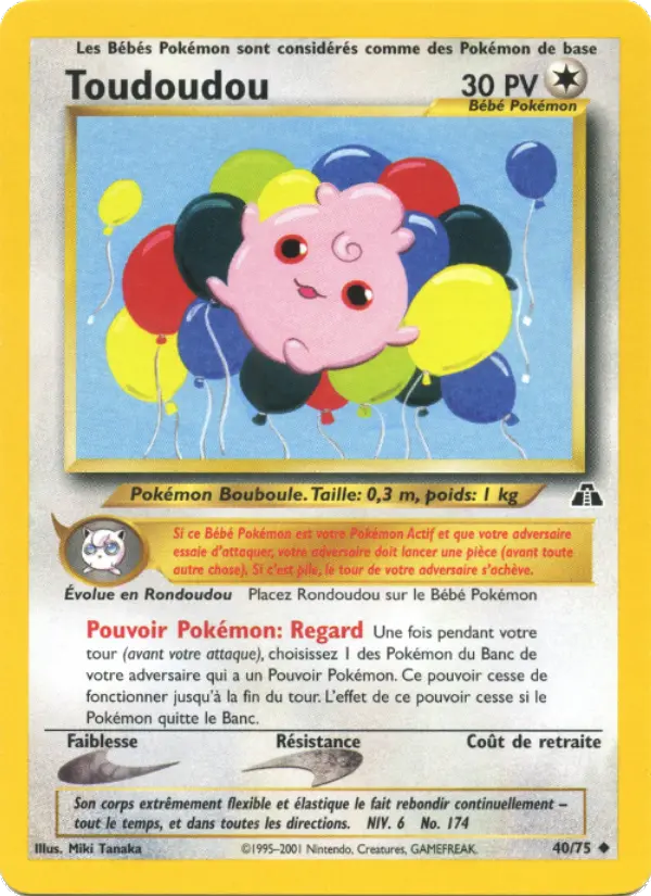 Toudoudou — Carte Pokémon 40 Neo Discovery