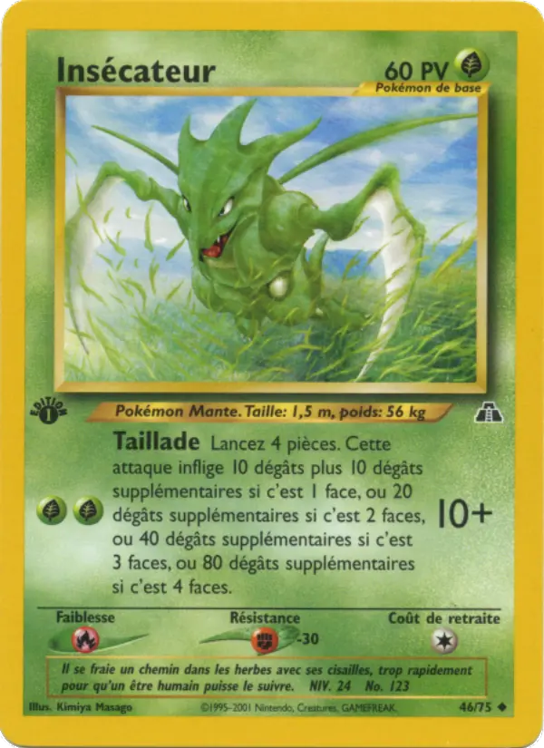 Insécateur — Carte Pokémon 46 Neo Discovery