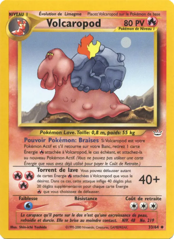 Volcaropod — Carte Pokémon 33 Neo Revelation